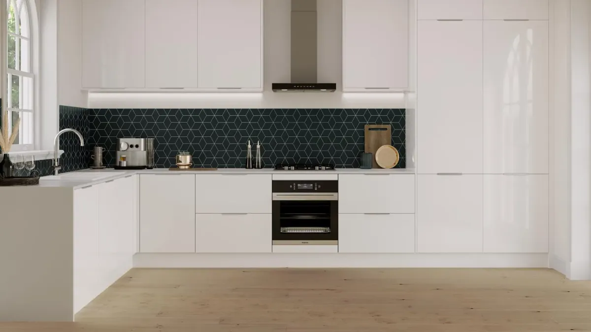 High Gloss White kitchen