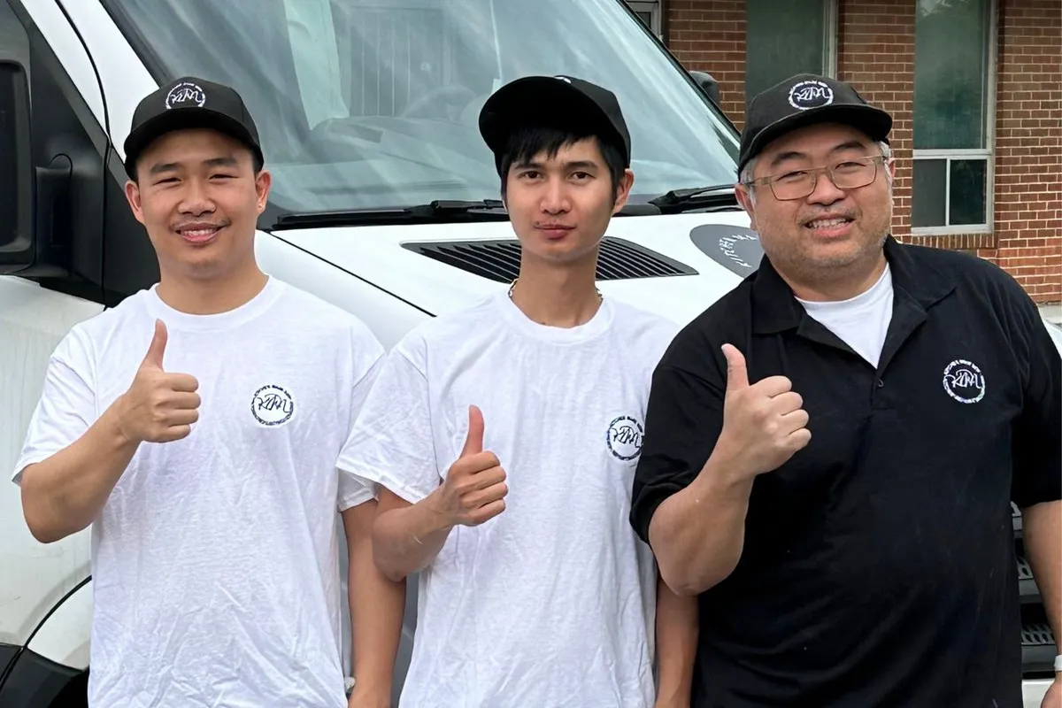 Travis, Tung and Nick — the crew who will be in your kitchen.