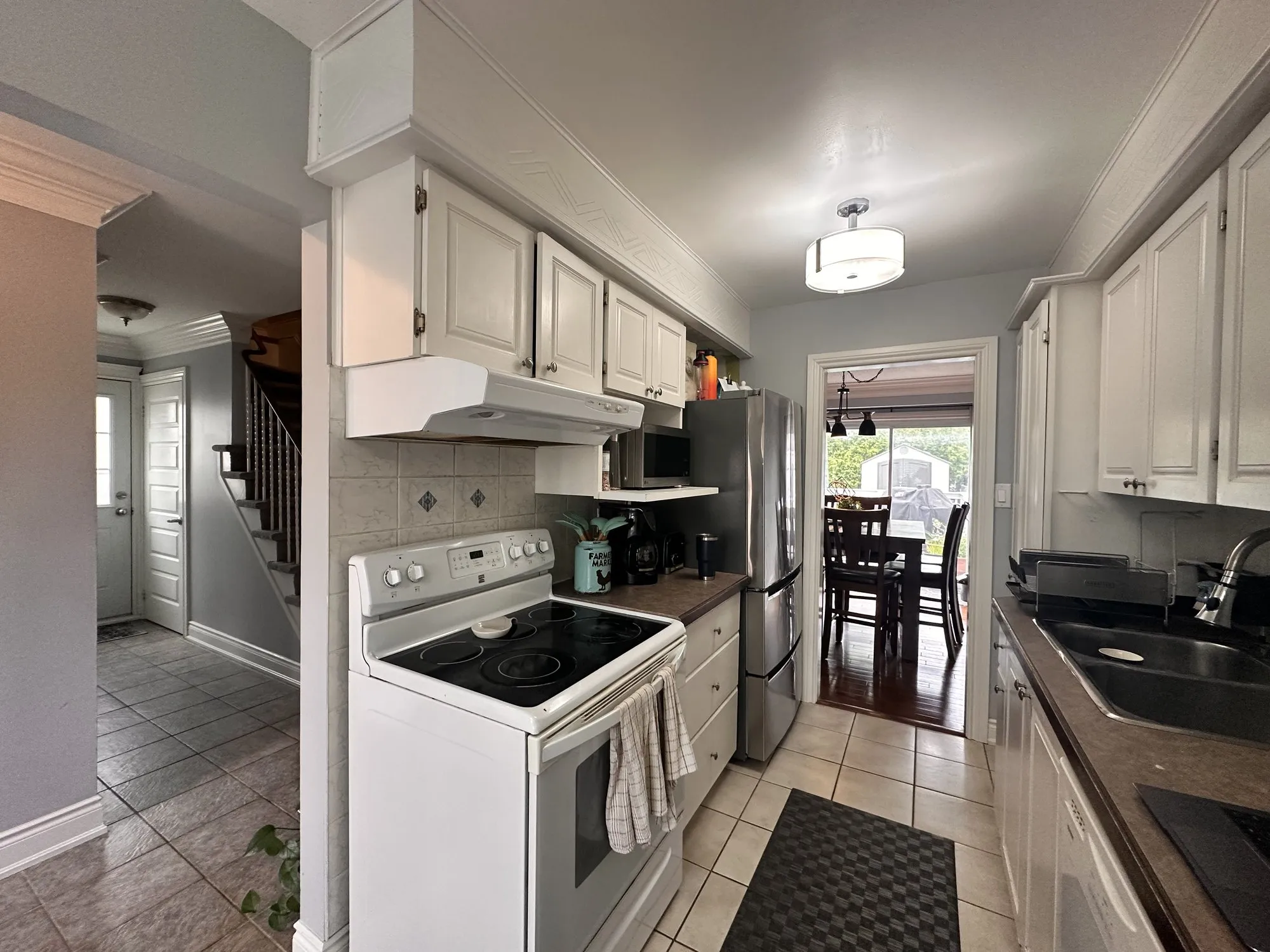 Before — new kitchen supplied and fitted, off white with quartz — Richview, Etobicoke