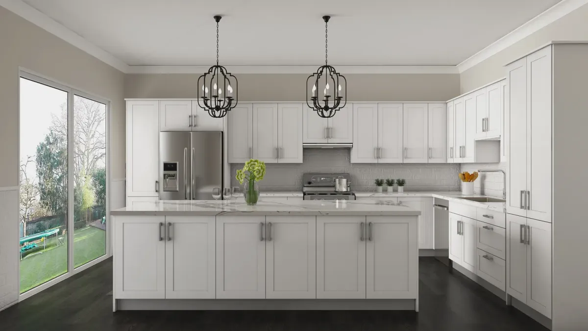 White Shaker kitchen