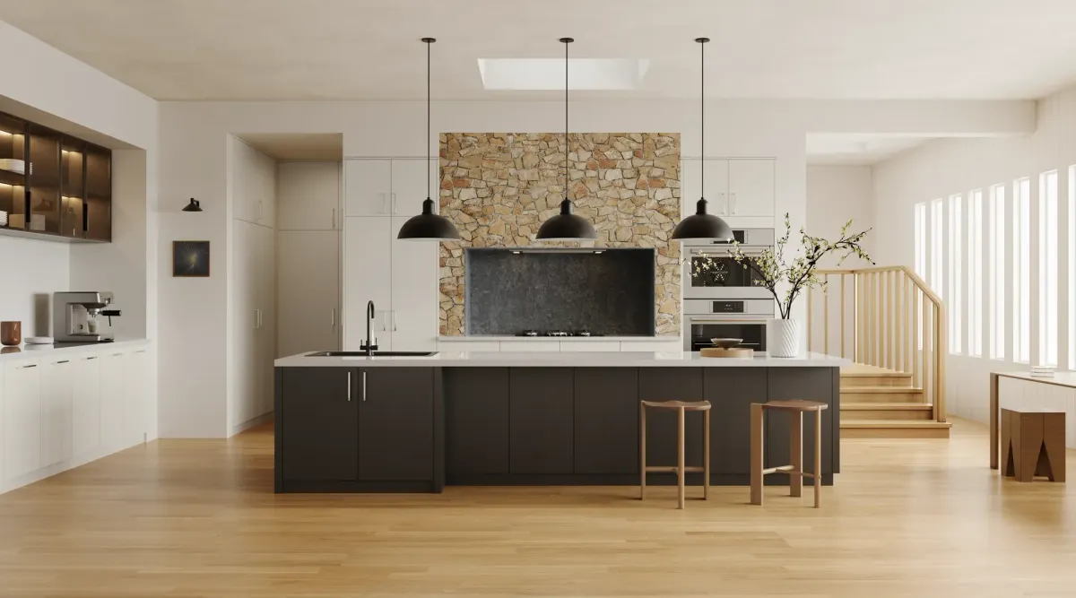 Matte Ivory & Anthracite kitchen